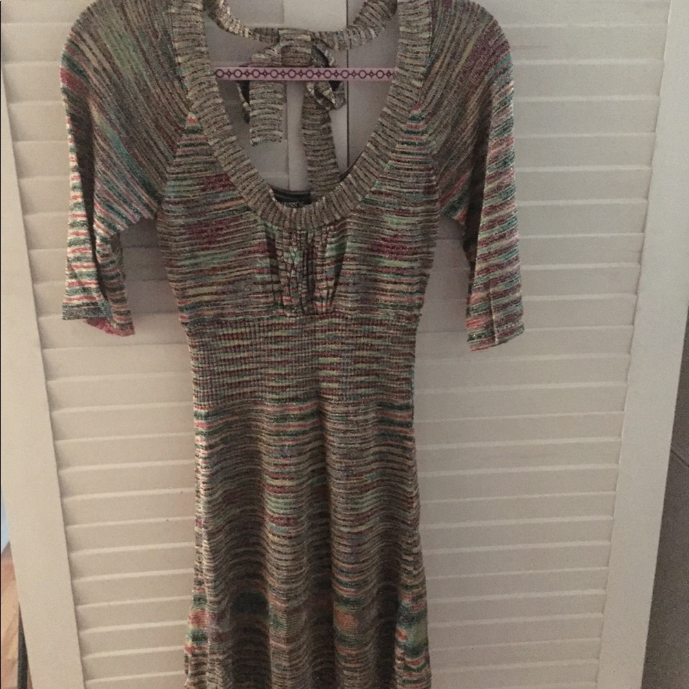 NWT Guess gold/rainbow cocktail dress